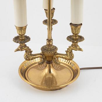 An Empire style bouillotte table lamp, Armaturhantverk, Tibro, second half of the 20th Century.