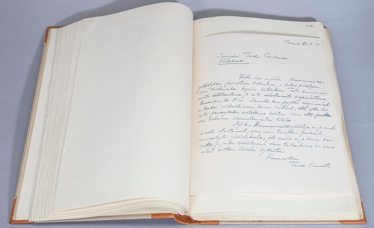 BOK, För Kammarmusikens befrämjande i Finland 1945. Torsten Carlander.