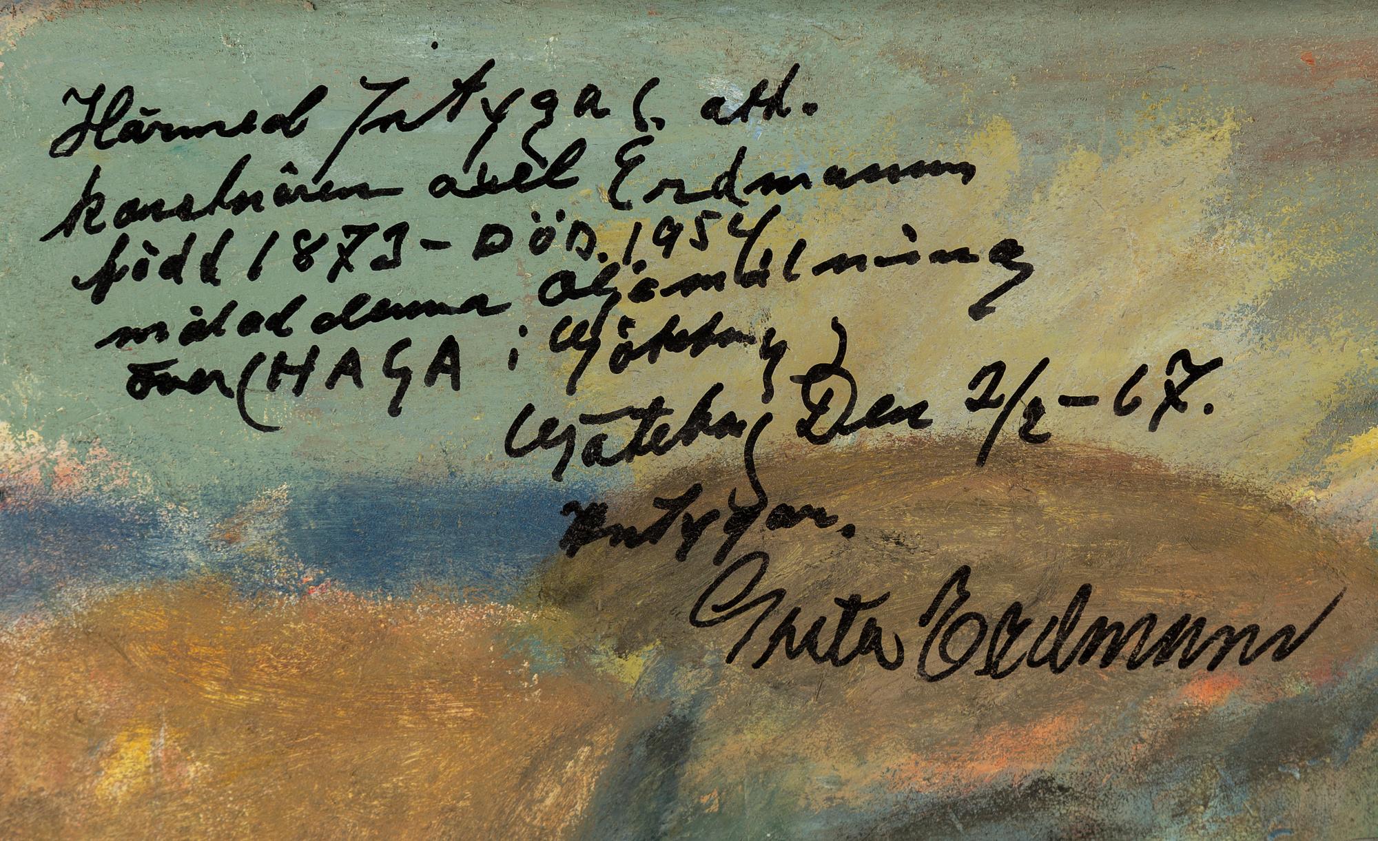 AXEL ERDMANN, olja på duk.