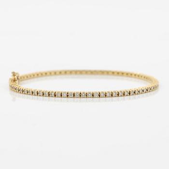 Tennis bracelet, 18K gold with brilliant-cut diamonds, total approx. 1.54 ct.