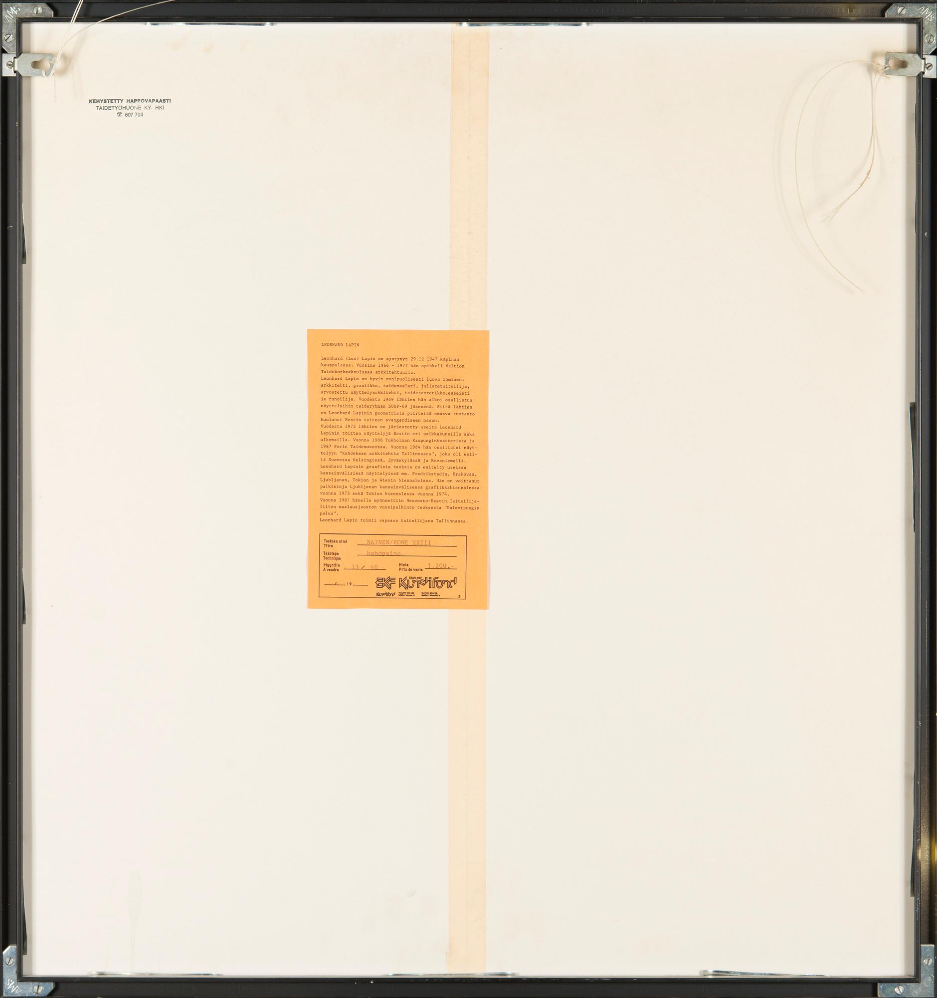 Leonhard Lapin, "Naine-masin XXIII".