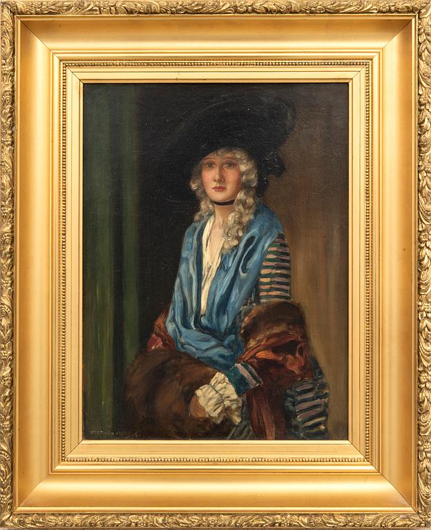 Stephen Reid, lady in blue.