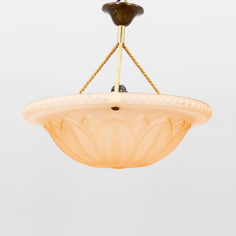 Harald Notini, ceiling lamp, model "10074", Arvid Böhlmarks Lampfabrik, 1920s.