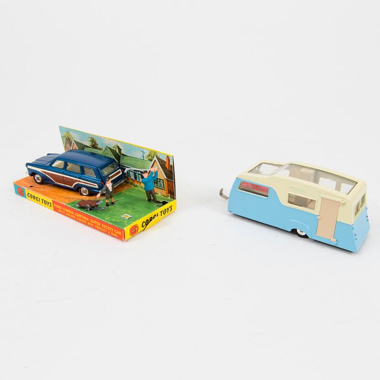 Thirteen Corgi Toys and Dinky Toys vehicles from the 1960s.