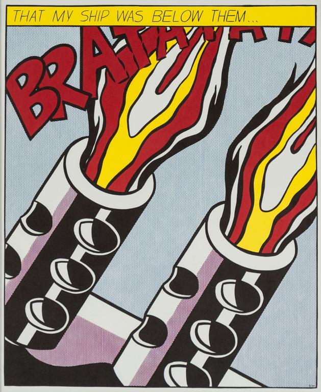 ROY LICHTENSTEIN, after, silkscreen, triptych, edited by Stedelijk Museum Amsterdam, published after 1966.