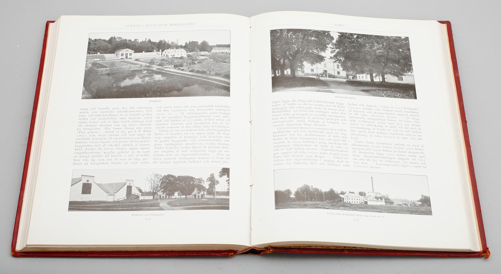 BÖCKER, Svenska Slott och Herrsäten vid 1900-talets början, 5 vol.