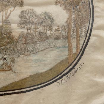 Silk embroidery, early 19th century.