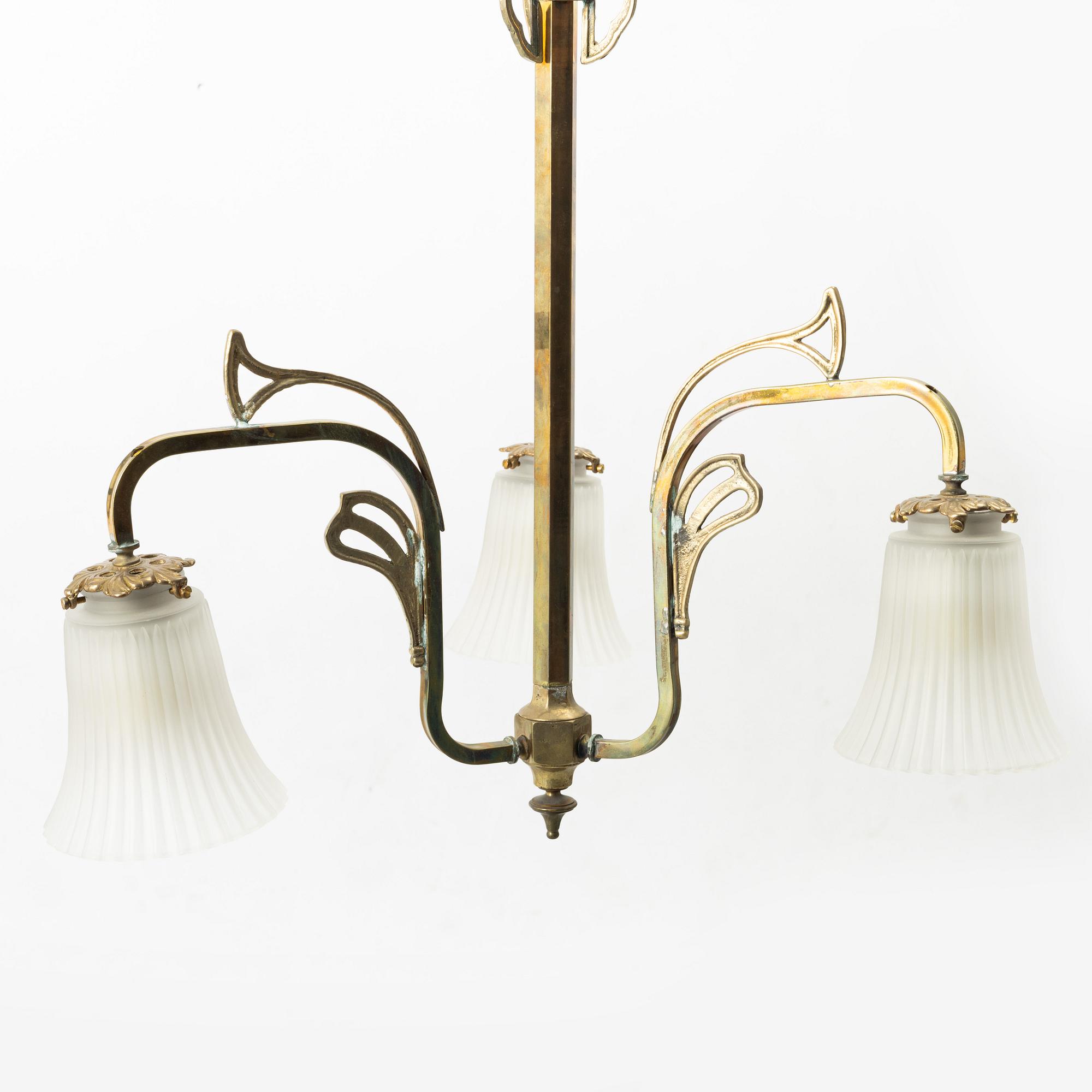Jugend/Art Nouveau, Ceiling lamp, early 20th century.