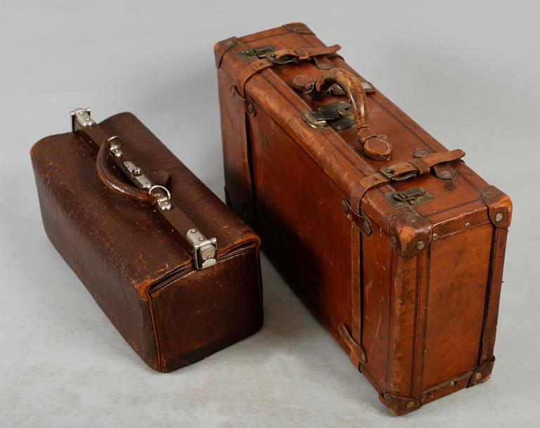 RESVÄSKA OCH DOKTORSVÄSKA, tidigt 1900-tal.