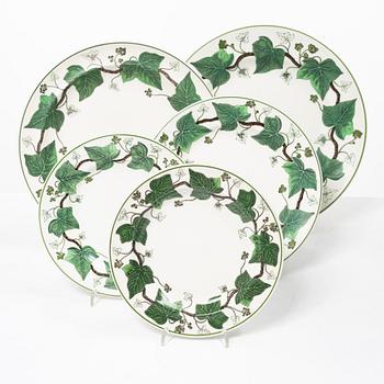 55 'Napoleon Ivy' stoneware plates, Wedgwood.