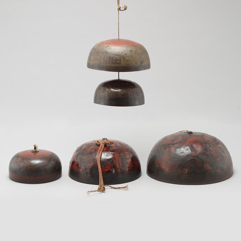 A set of Chinese chime bells, 20th Century.