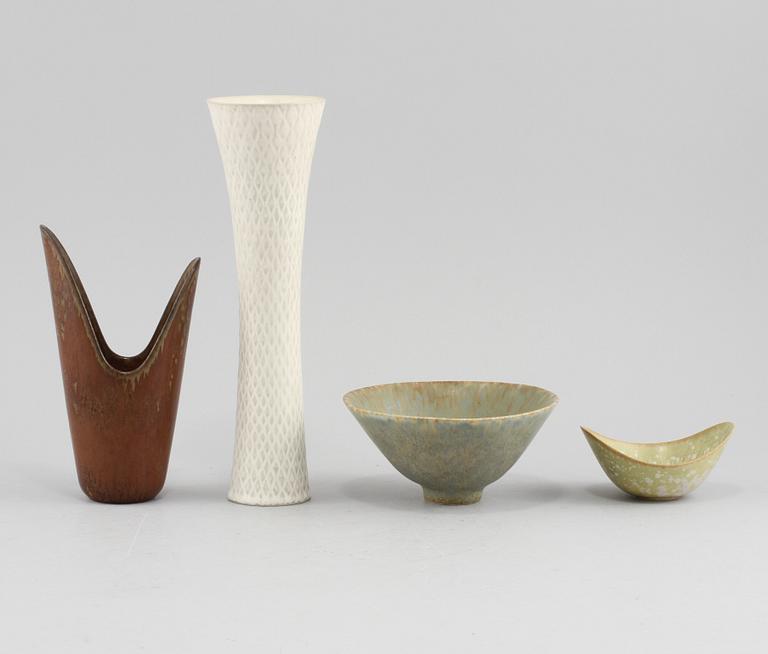 PARTI KERAMIK, 4 delar, C.H. Stålhane och Gunnar Nylund, Rörstrand, 1900-talets andra hälft.