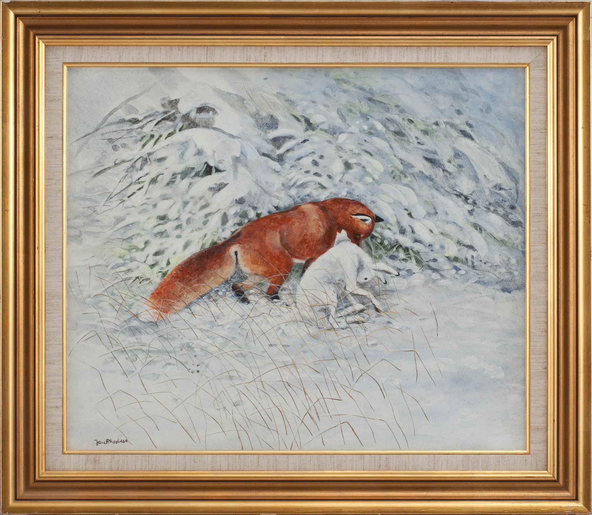 JAN RHODIN, olja på pannå. Sign.