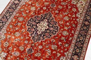 Rug, silk Ghom, approx. 200 x 140 cm.