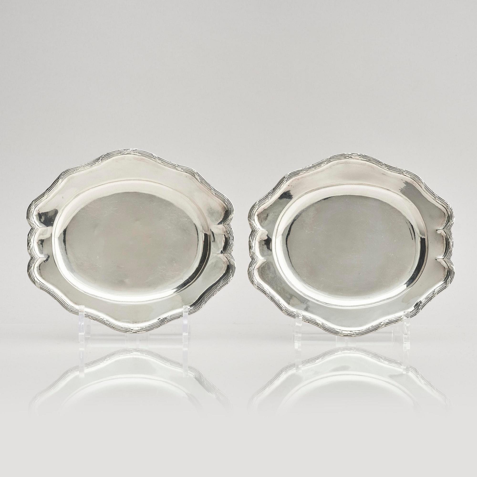 A pair of Swedish 18th century silver sugar bowls, marks of Henrik Wittkopf the younger and Pehr Zethelius, Stockholm.