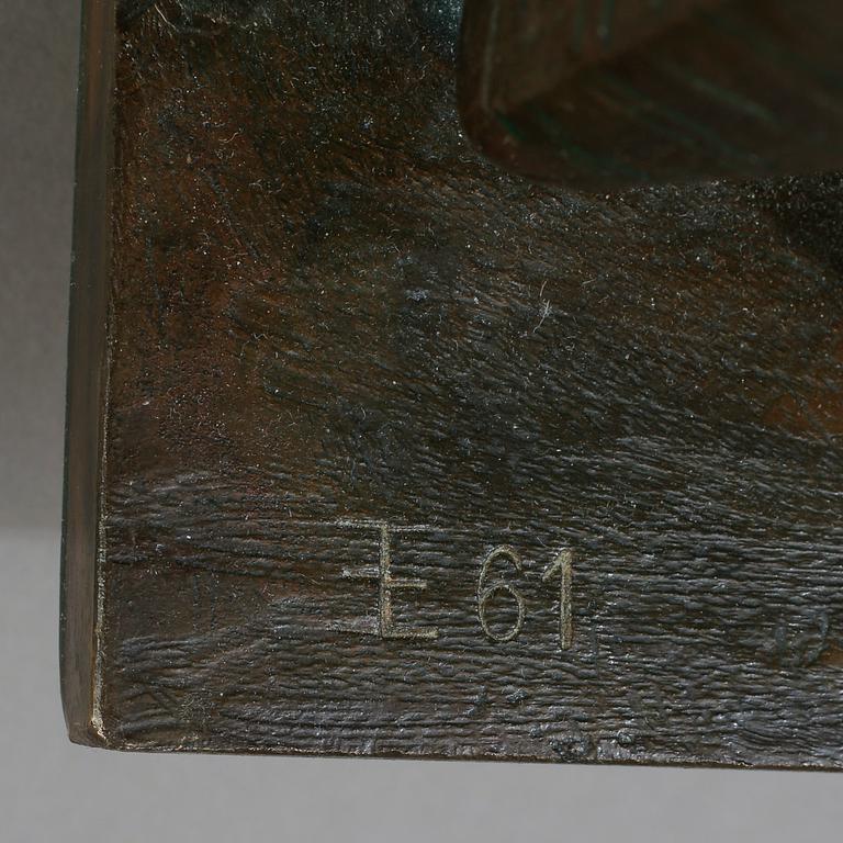 OKÄND KONSTNÄR, skulptur, brons, signerad EE, daterad -61.