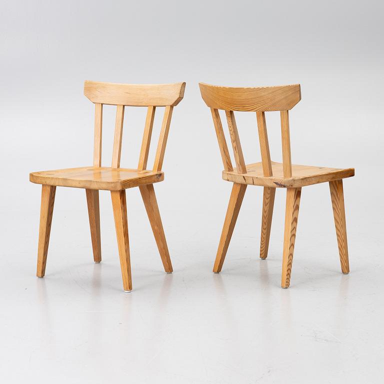 Göran Malmvall, 4 chairs and dining table, Karl Andersson & Söner and Svensk Fur.