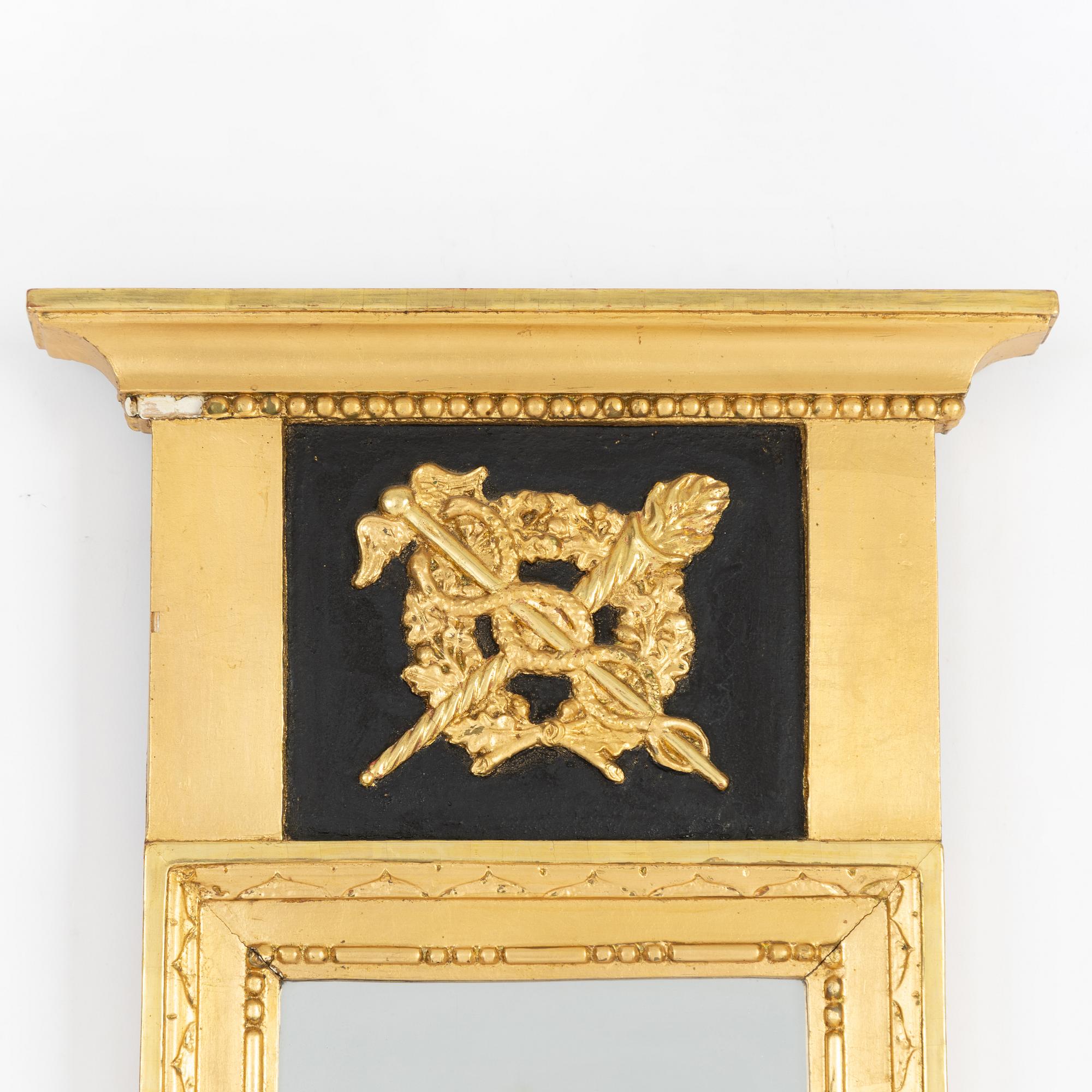 A mirror wall sconce, late Gustavian, early 19th Century.