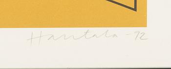 Jorma Hautala, serigrafia, signeerattu ja päivätty -92, numeroitu 48/100.