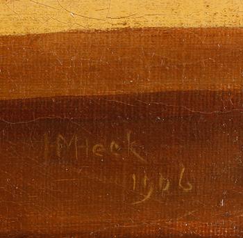 OKÄND KONSTNÄR, olja på duk, otydligt signerad. 1800/1900-tal.