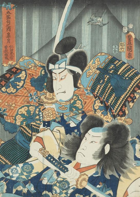 Utagawa Kunisada, Kabuki-skådespelare och Brottare.