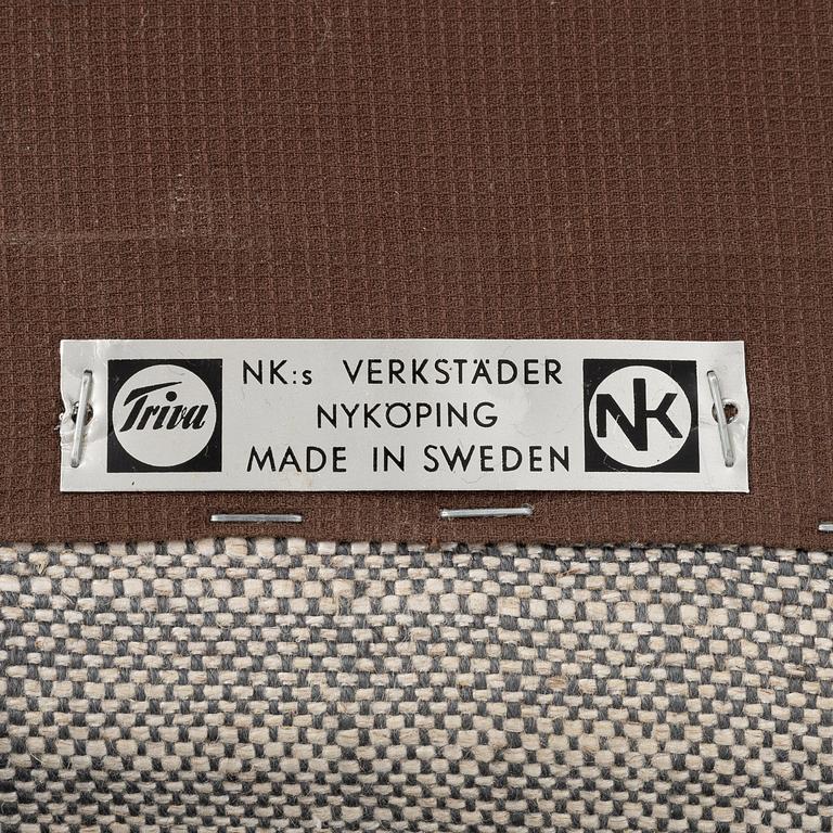 Kerstin Hörlin-Holmquist, a 'Lilla Eva' armchair and a 'Fikonlövet' ottoman, Triva, Nordiska Kompaniet.