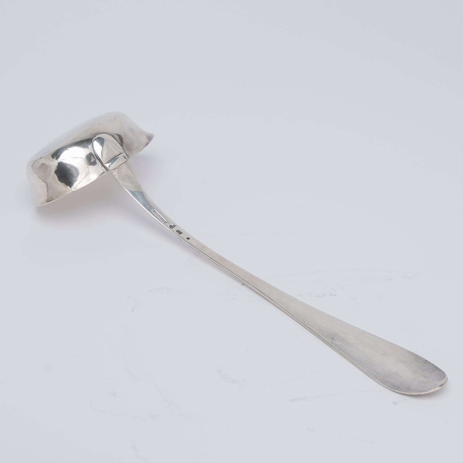 Soup ladle, silver, Malmstedt, Gothenburg, 1794.
