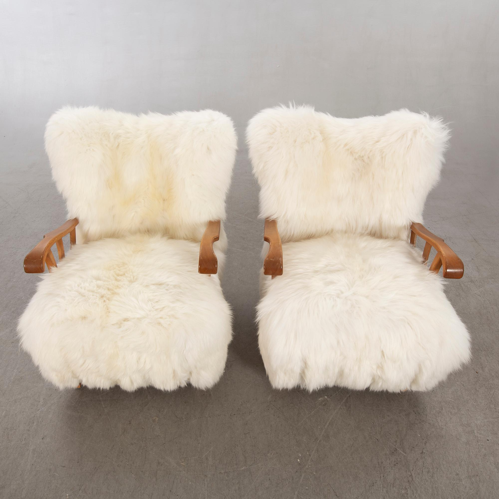 Armchairs a pair, 1950s-1960s.