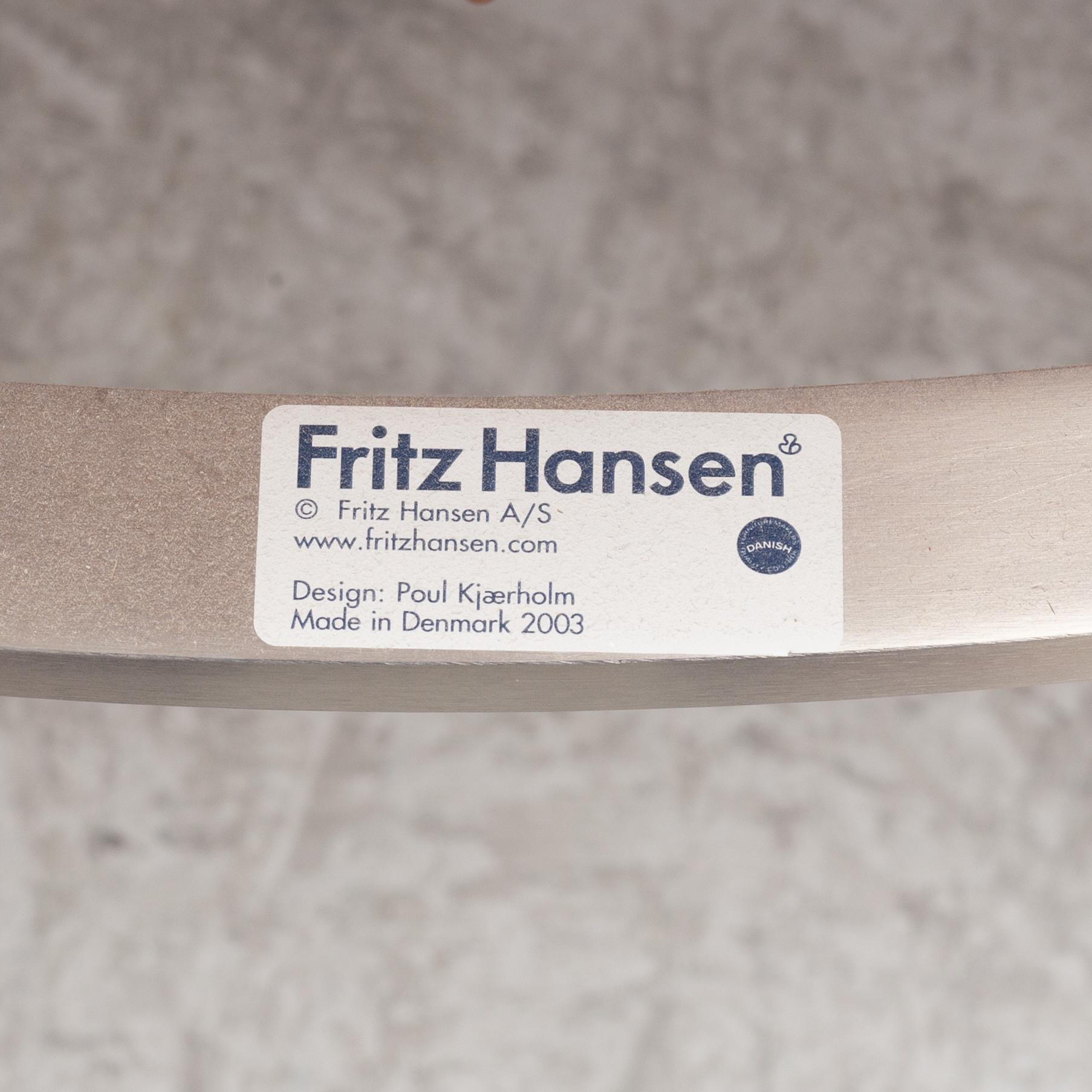 Poul Kjaerholm,  a pair of PK 22 lounge chairs for Fritz Hansen.