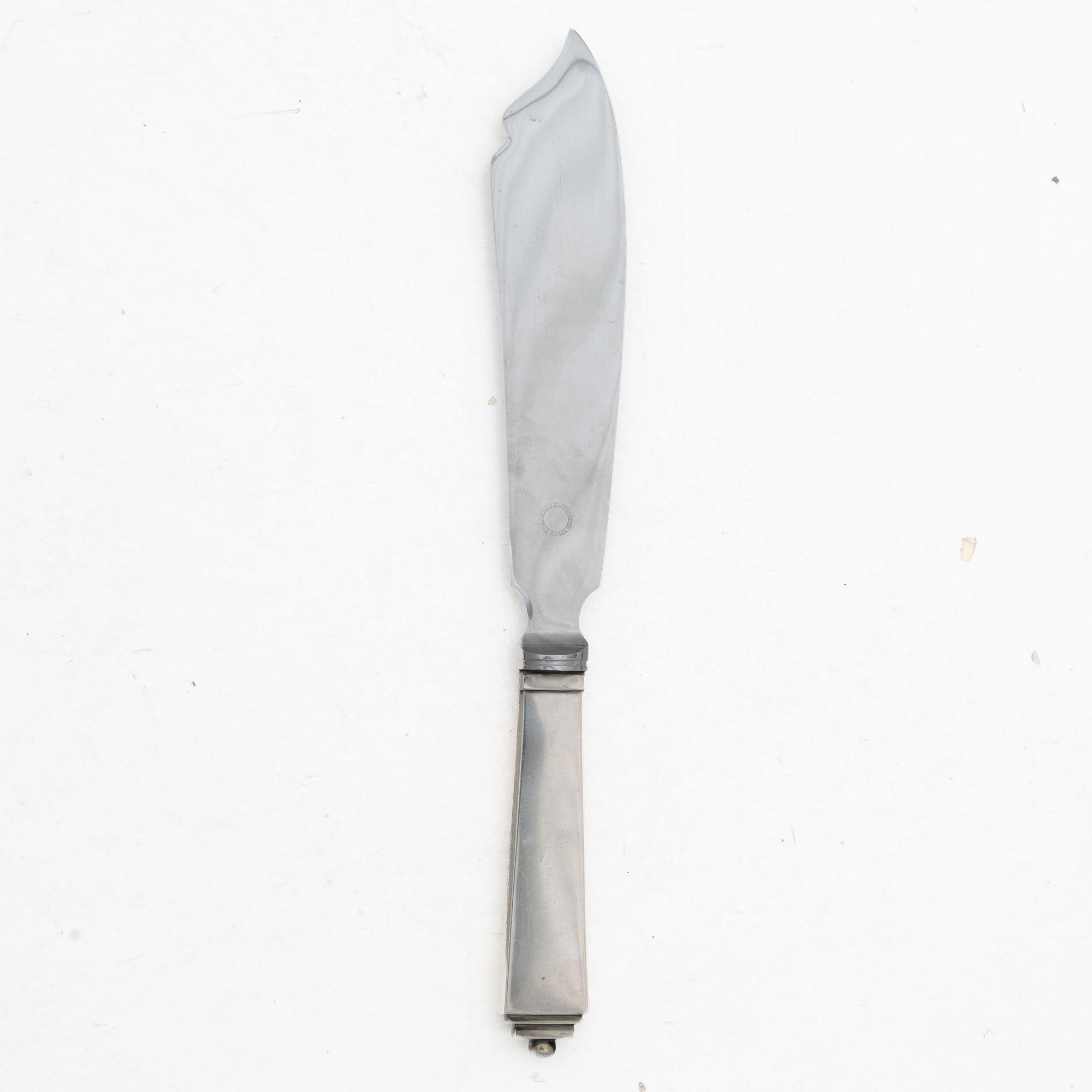 Georg Jensen, A silver 'Pyramid' fish knife, silver, Denmark, 1925–1932.