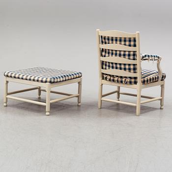 A pair of 'Medevi brunn' easy chairs by IKEA, late 20th century.