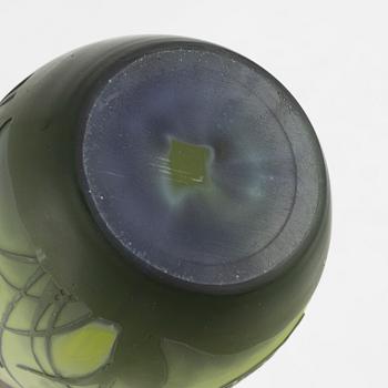 Emile Gallé, vase, glass, Art Nouveau, Nancy, France, early 20th century.