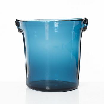 Nils Landberg, wine cooler, glass, Orrefors, 1950's.