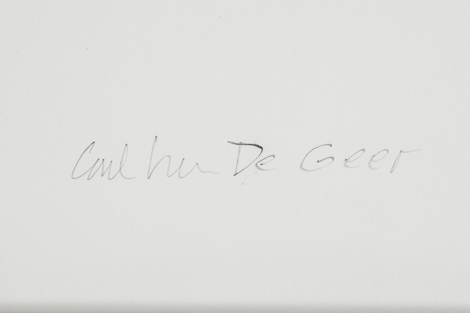 Carl Johan De Geer, lithograph in colours, signed 5/50.