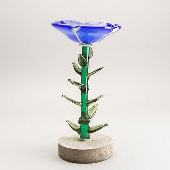 Elna Melusine Jolom, a signed and dated glass sculpture/bowl 2017 unique.