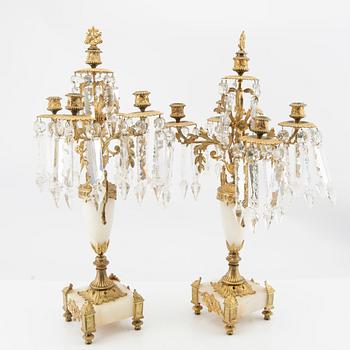 kandelabrar ett par sent 1800-tal.