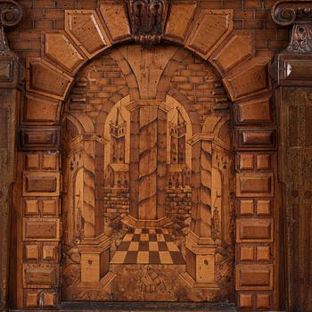 A Swedish baroque marquetry chest, later part of the 17th century,