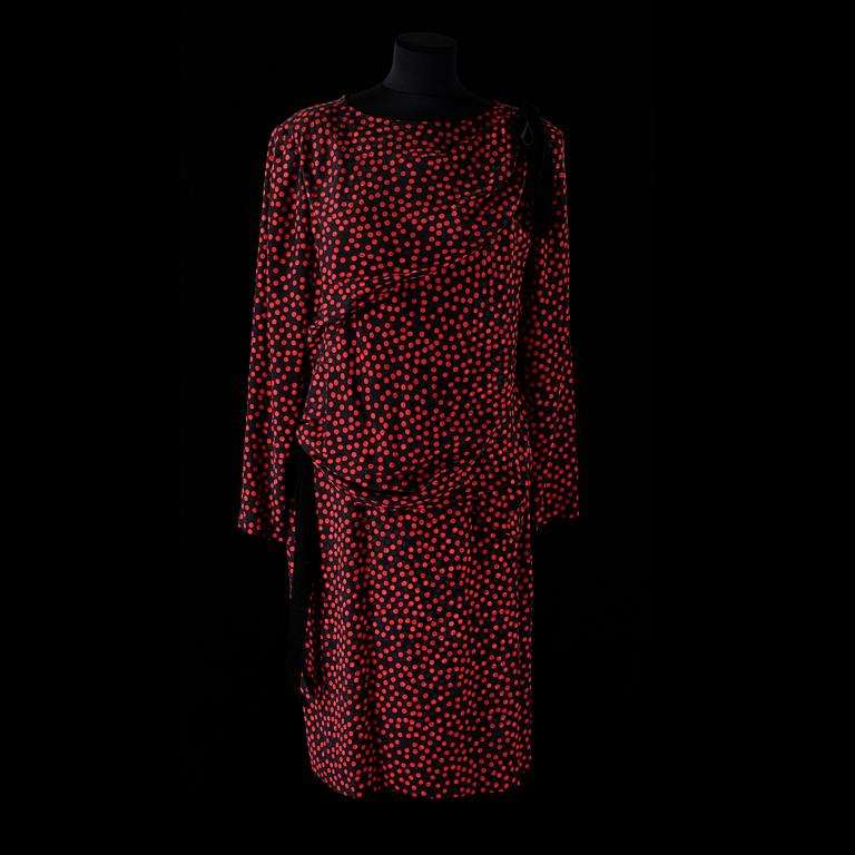 A silk dress by Balenciaga.