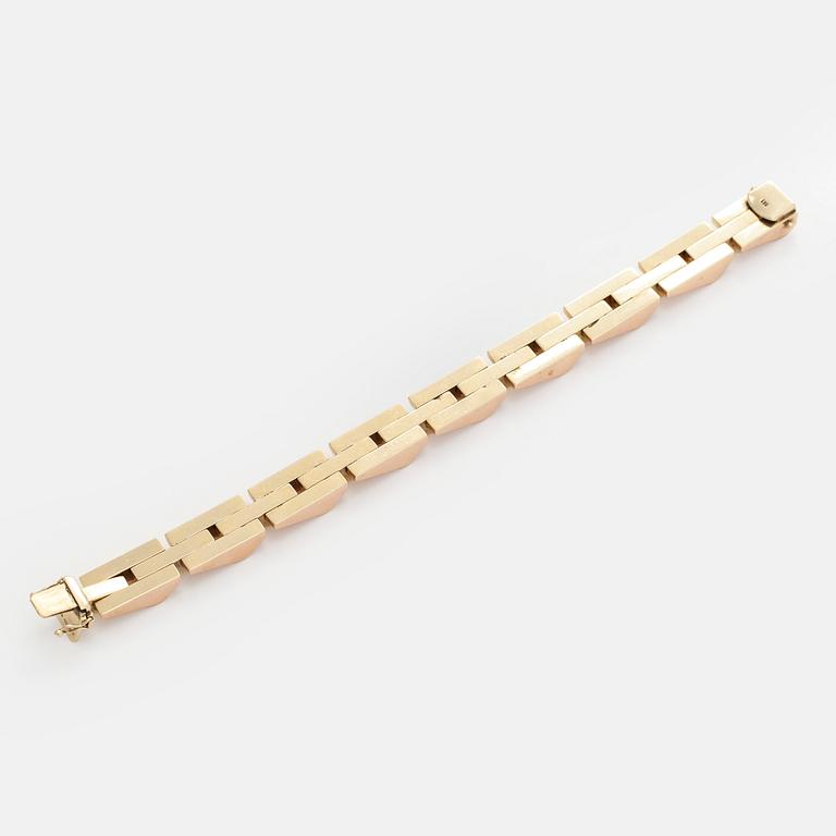 Armband, 14K tvåfärgers guld.