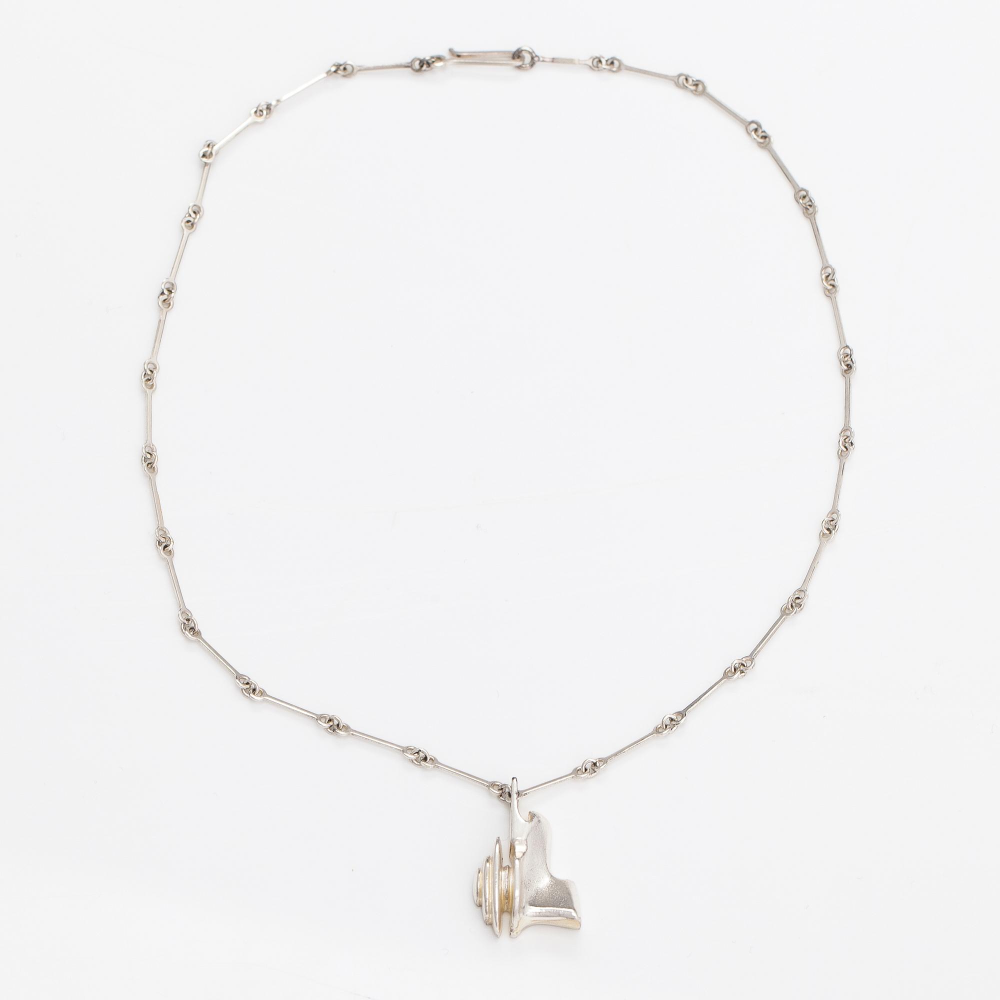 A sterling silver neckalce. Lapponia 1982.