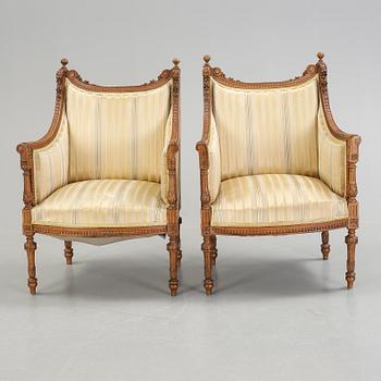 BERGERER, ett par, Louis XVI-stil, omkr år 1900.
