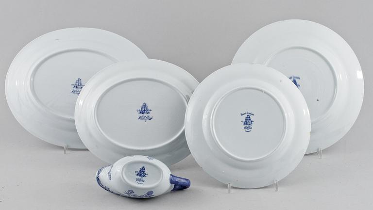 SERVISDELAR, 12 st, porslin, "Ostindia", Rörstrand, 1900-tal.