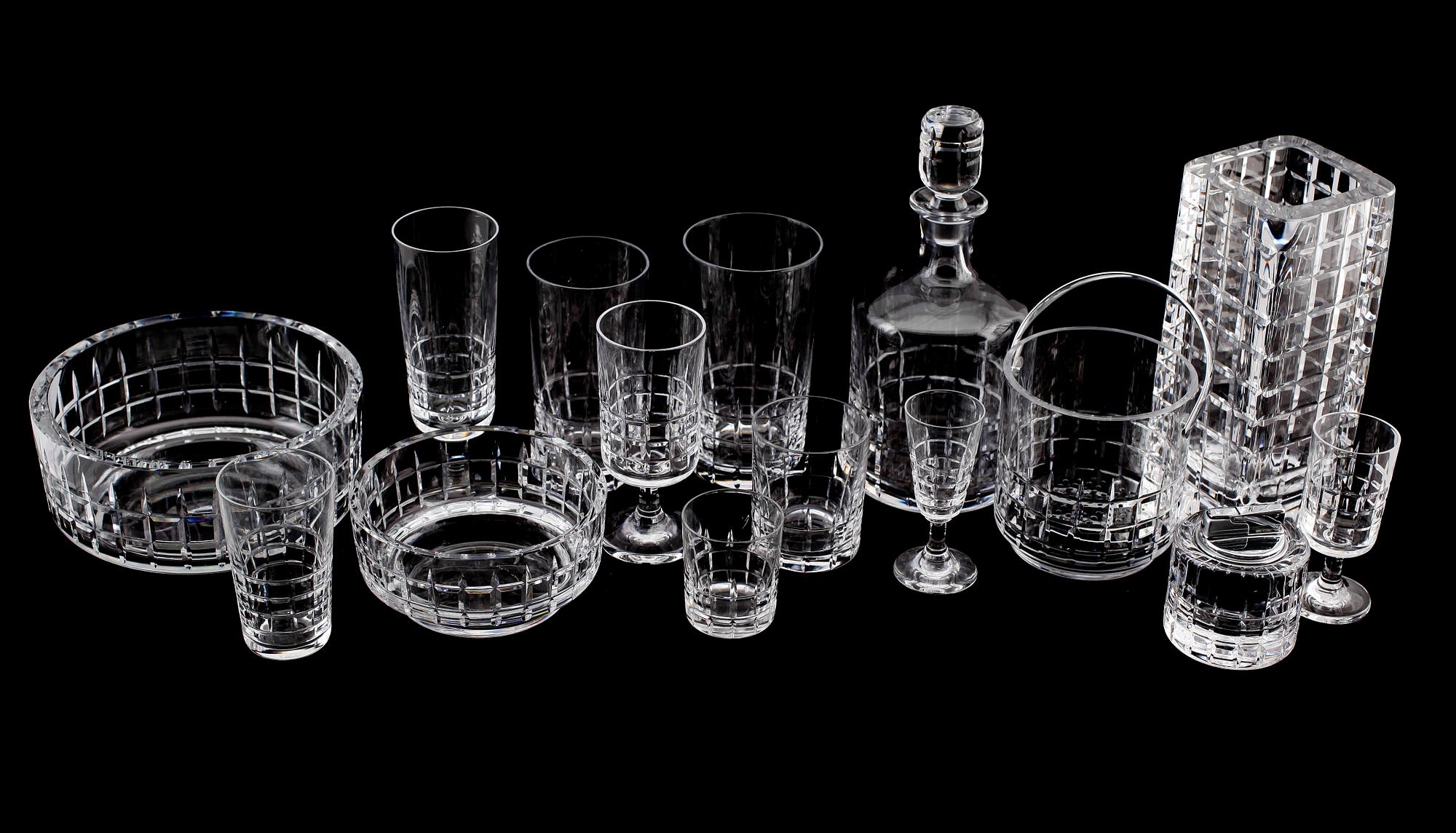 GLASSERVIS, 84 delar, "City", Vicke Lindstrand, Kosta.