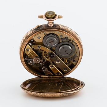 LADY'S POCKET WATCH, 14K gold, swiss mark '16 rubis'.