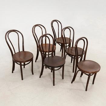 Chairs, 6 similar, first half of the 20th century.