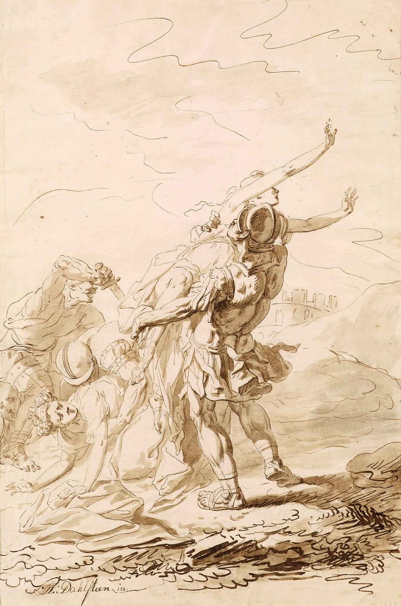 AUGUSTIN DAHLSTEEN, Tuschlavering, Signerad A. Dahlsteen.