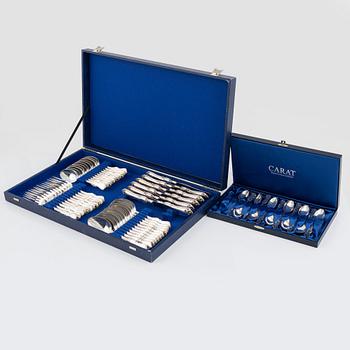 A 60-piece "Olga" silver flat wear set, GAB, Sweden, 1989-2003.