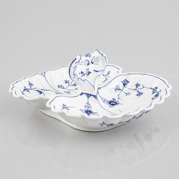 A 'Blue Fluted Plain' porcelain cabaret, Royal Copenhagen, model 396, 1893-1900.