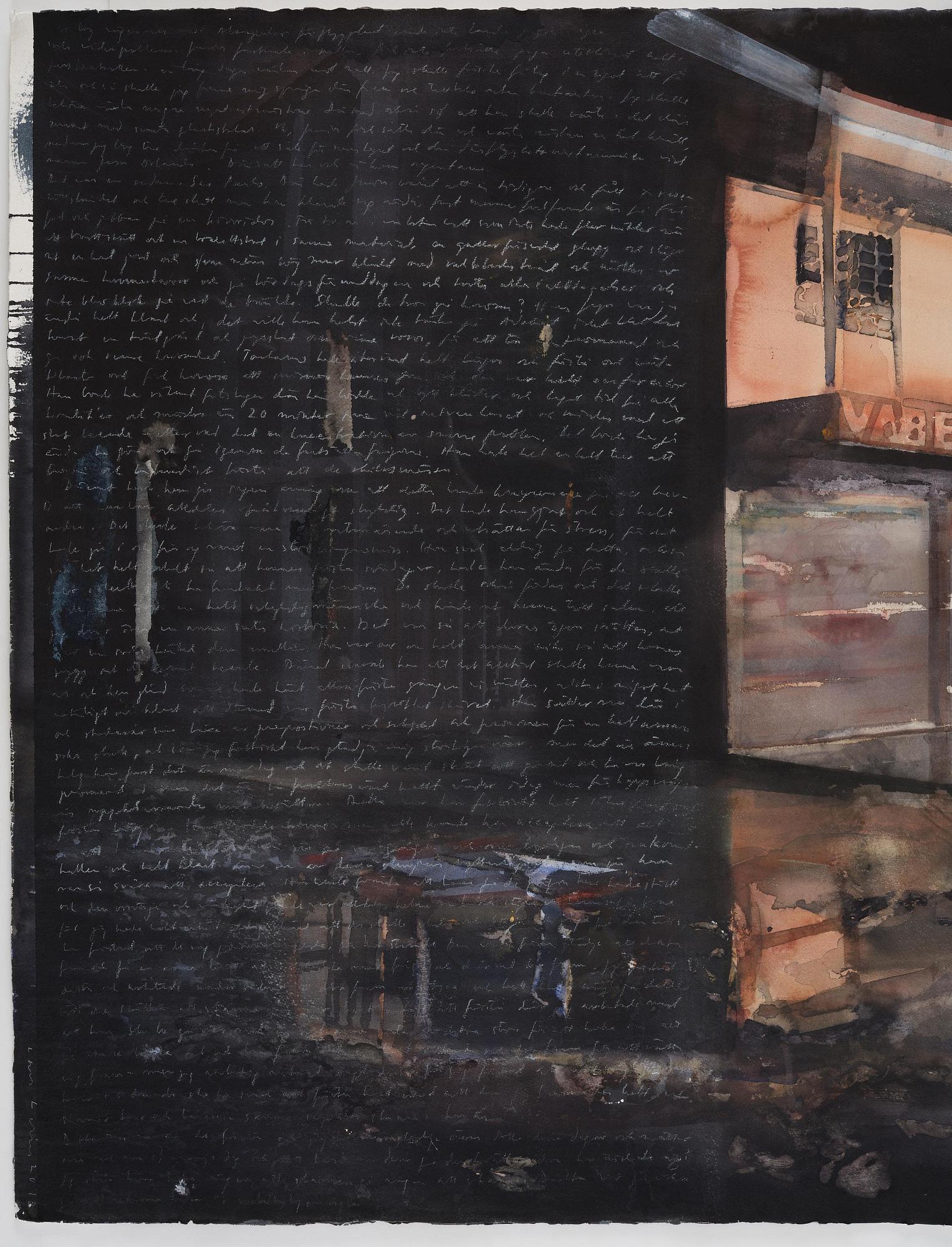 Lars Lerin, "Gata i Caxias, Brasilien".