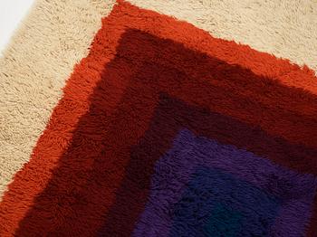 Verner Panton, a carpet, "Square, Multi colour", machine made pile, ca 199,5 x 137 cm, designed by Verner Panton.